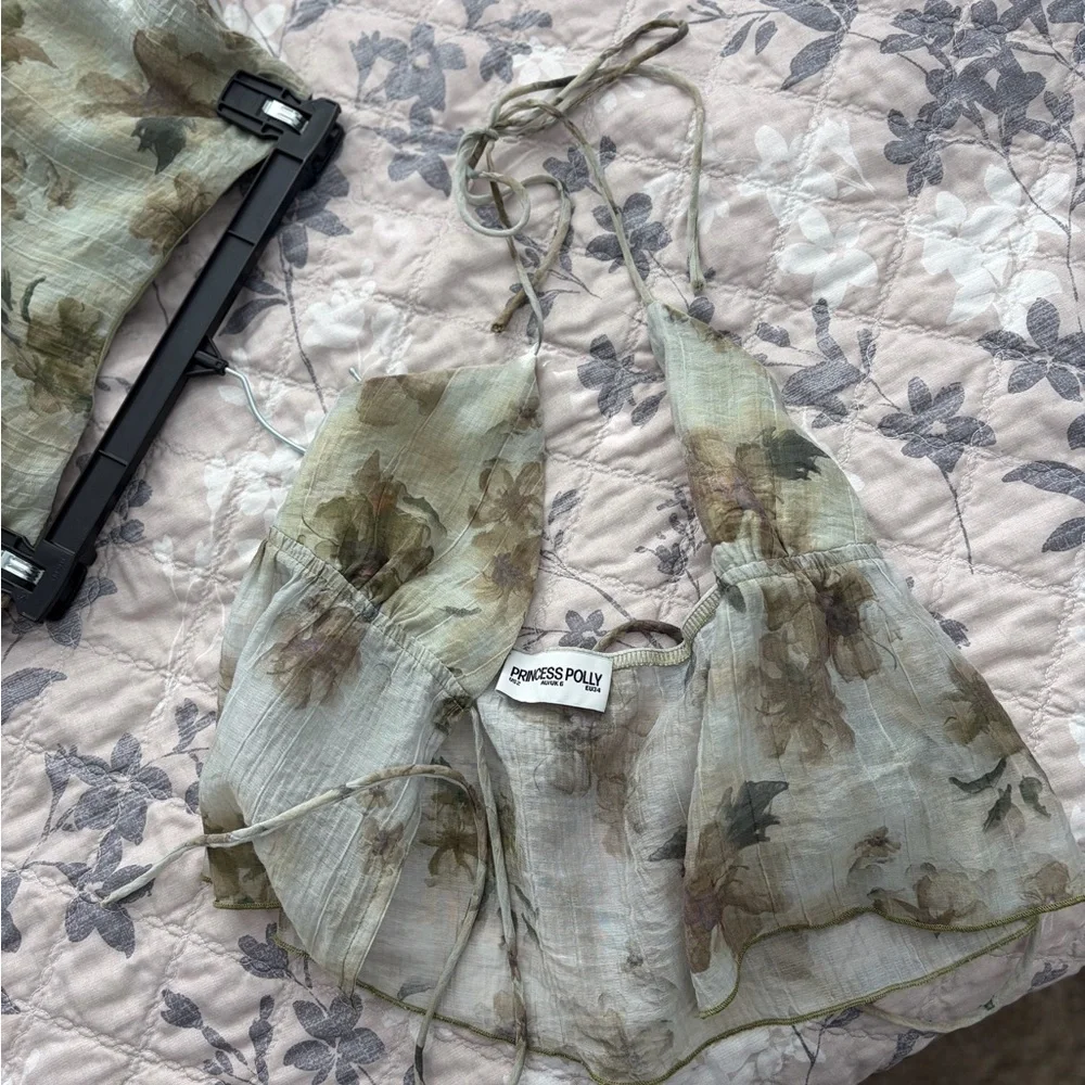 Princess Polly Green Floral Skirt Set - Picture 2 of 5